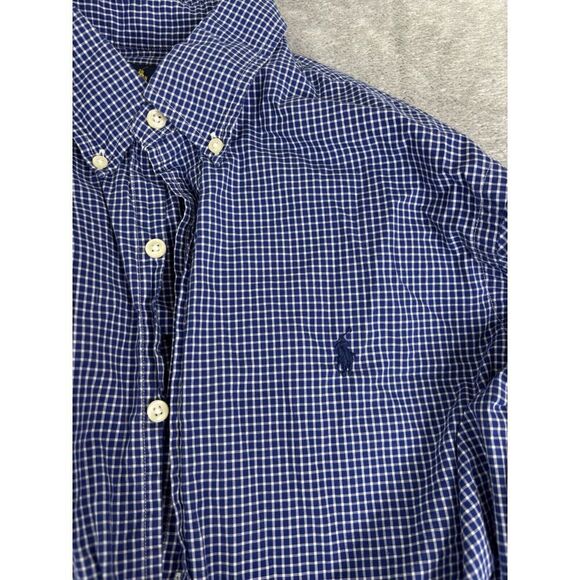 Ralph Lauren Custom Fit Long Sleeve Button Down Shirt Men's Size Medium Blue - Picture 3 of 9